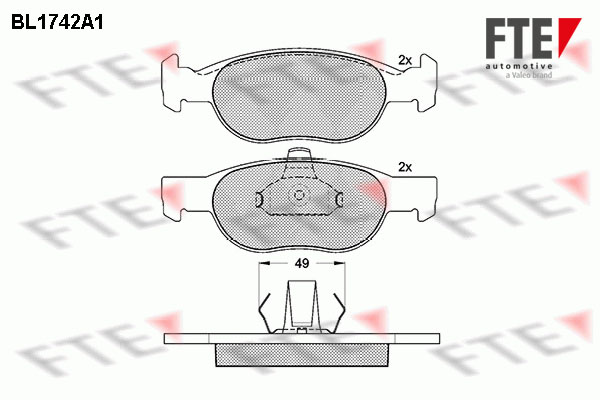 Kit de plaquettes de frein, frein à disque