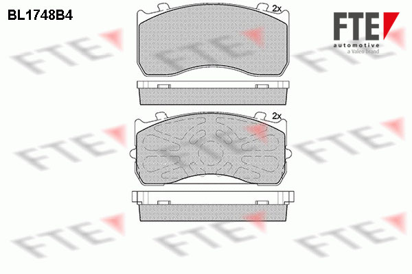 Kit de plaquettes de frein, frein à disque