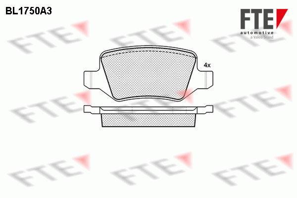 Kit de plaquettes de frein, frein à disque