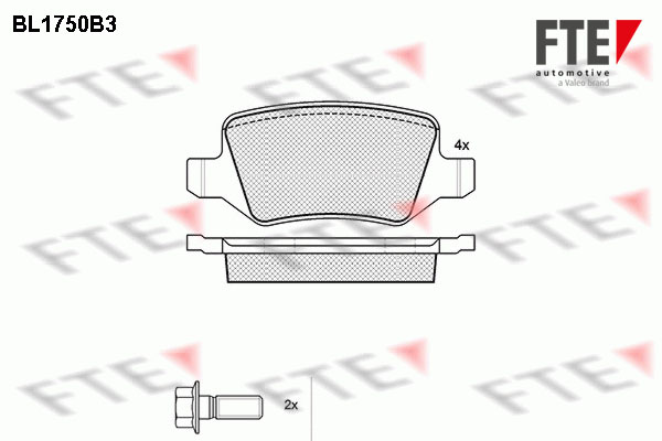 Kit de plaquettes de frein, frein à disque