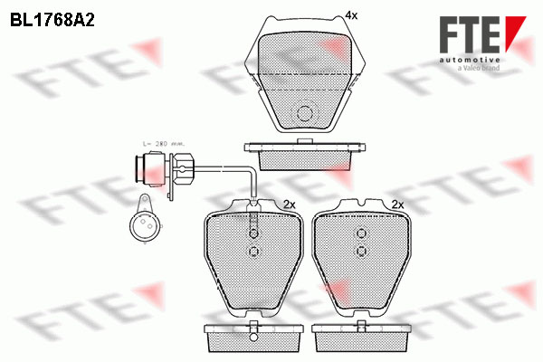 Kit de plaquettes de frein, frein à disque