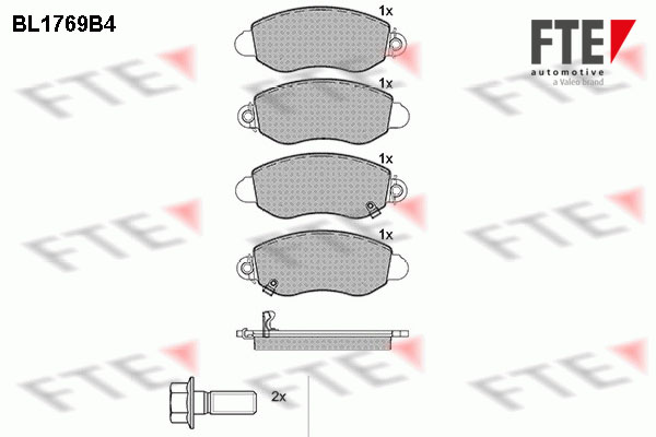 Kit de plaquettes de frein, frein à disque