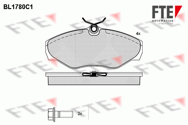 Kit de plaquettes de frein, frein à disque