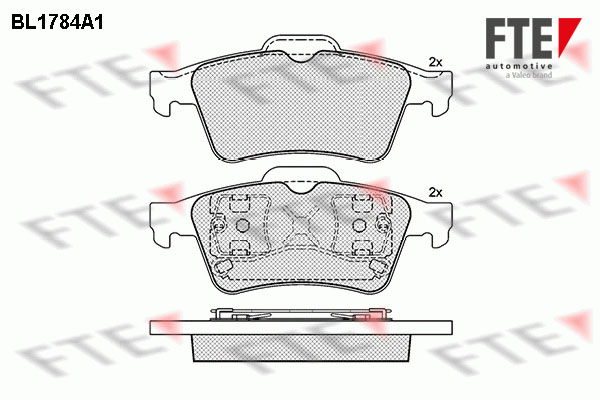 Kit de plaquettes de frein, frein à disque