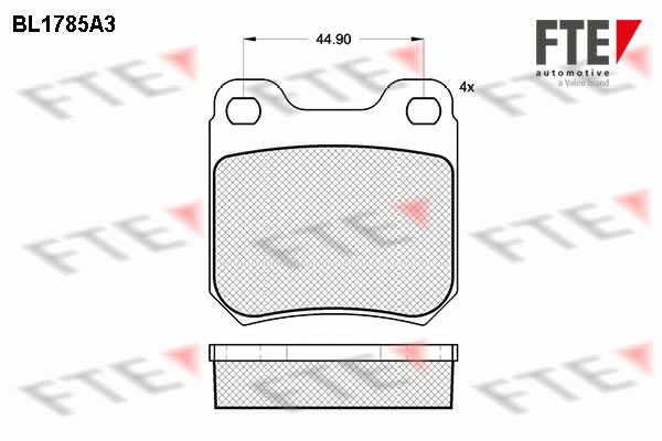 Kit de plaquettes de frein, frein à disque