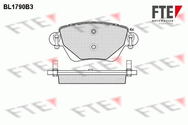 Kit de plaquettes de frein, frein à disque