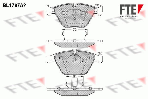 Kit de plaquettes de frein, frein à disque