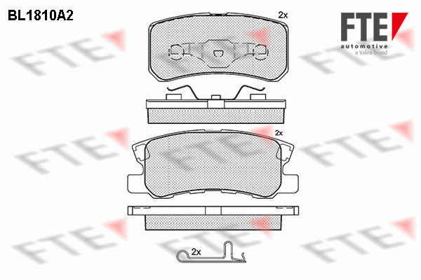 Kit de plaquettes de frein, frein à disque