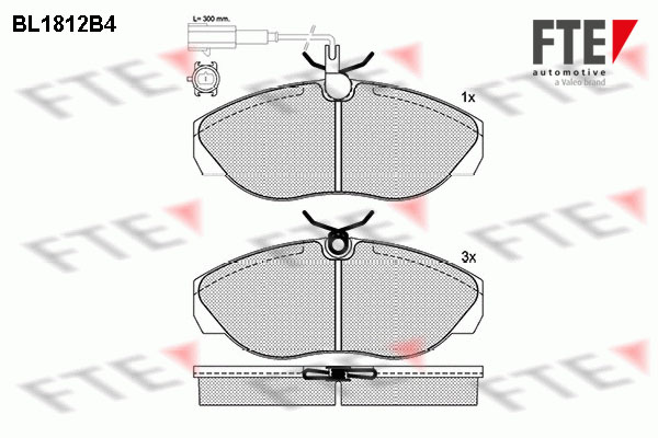 Kit de plaquettes de frein, frein à disque