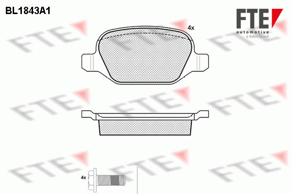 Kit de plaquettes de frein, frein à disque