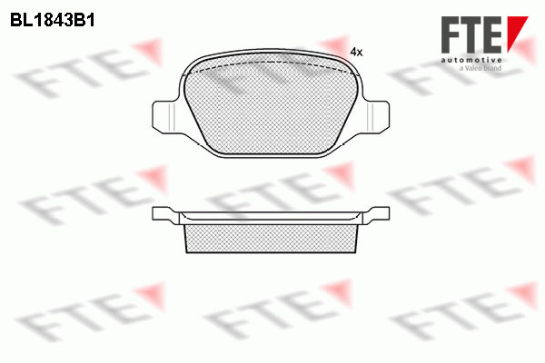 Kit de plaquettes de frein, frein à disque