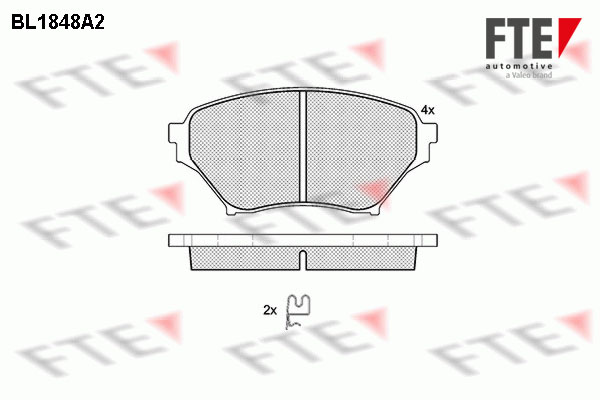 Kit de plaquettes de frein, frein à disque