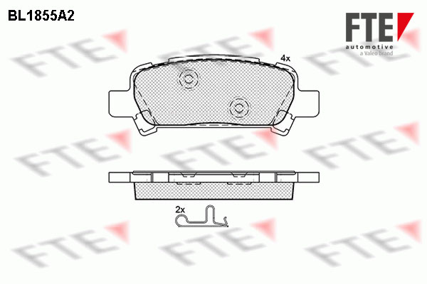 Kit de plaquettes de frein, frein à disque