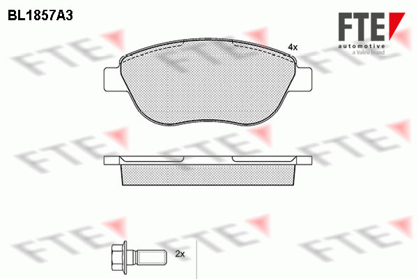 Kit de plaquettes de frein, frein à disque