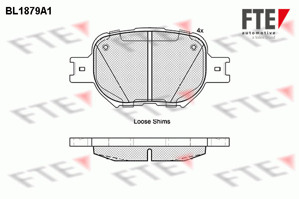 Kit de plaquettes de frein, frein à disque