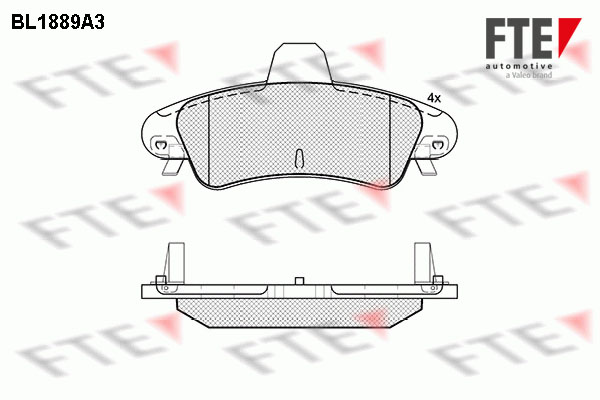 Kit de plaquettes de frein, frein à disque