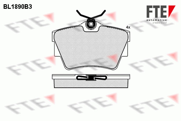 Kit de plaquettes de frein, frein à disque