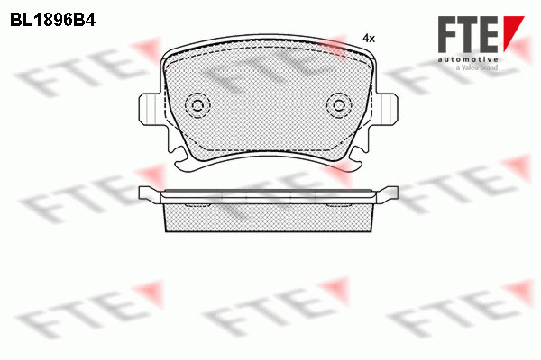 Kit de plaquettes de frein, frein à disque