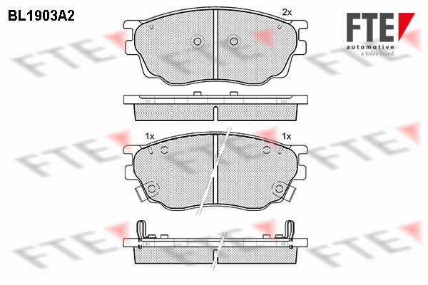 Kit de plaquettes de frein, frein à disque