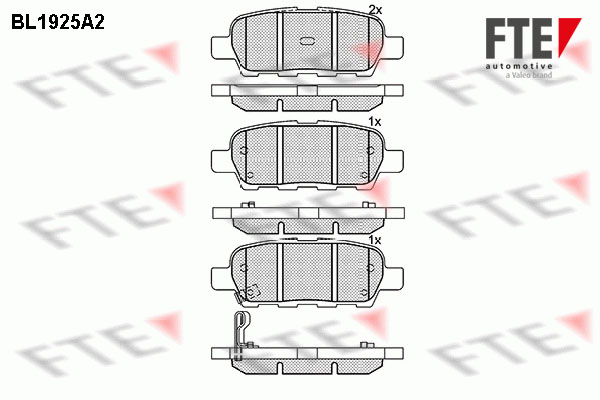 Kit de plaquettes de frein, frein à disque