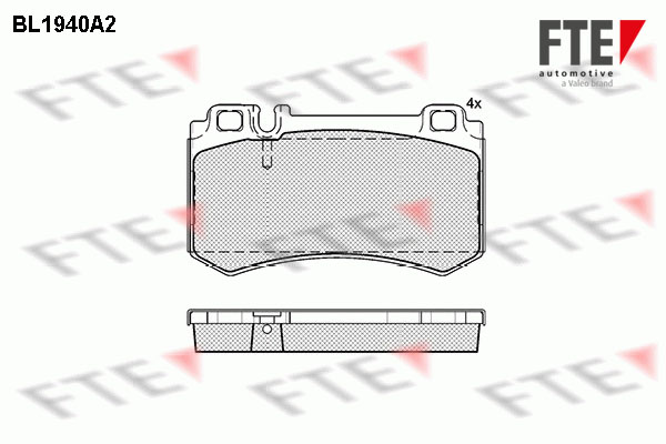 Kit de plaquettes de frein, frein à disque