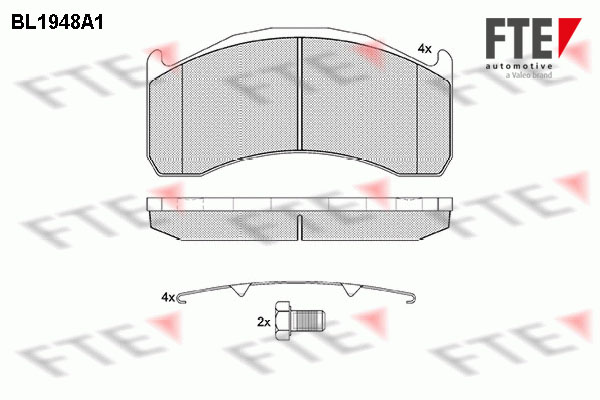 Kit de plaquettes de frein, frein à disque