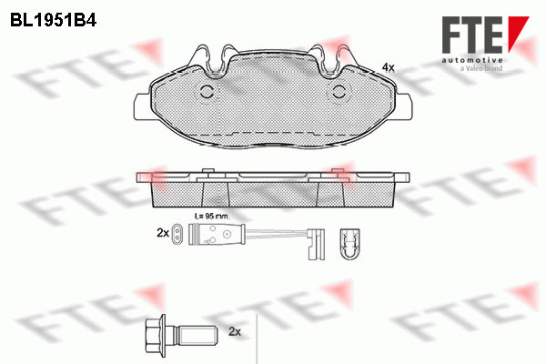 Kit de plaquettes de frein, frein à disque