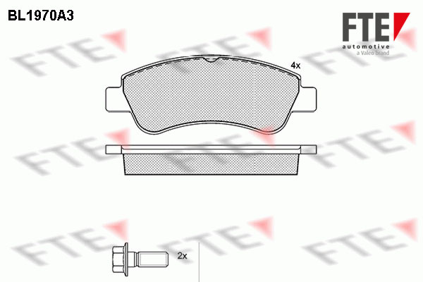 Kit de plaquettes de frein, frein à disque