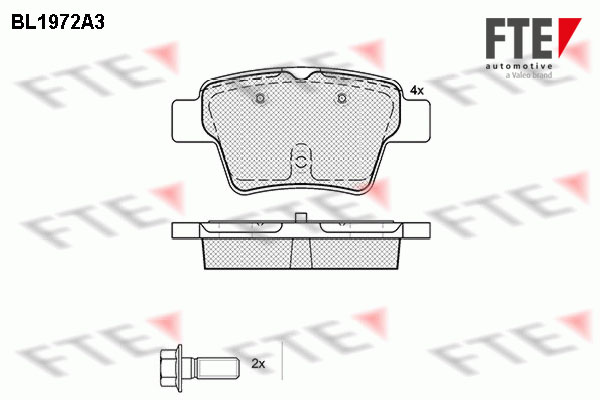 Kit de plaquettes de frein, frein à disque