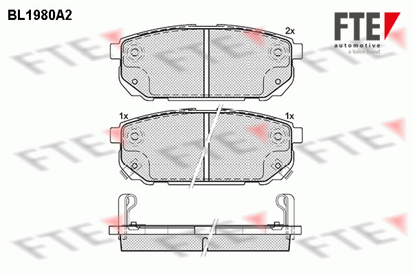 Kit de plaquettes de frein, frein à disque