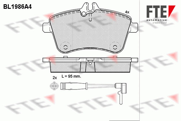 Kit de plaquettes de frein, frein à disque