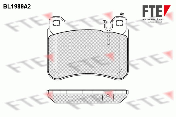 Kit de plaquettes de frein, frein à disque