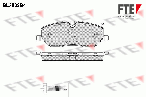 Kit de plaquettes de frein, frein à disque