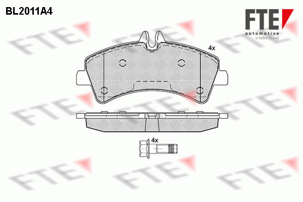 Kit de plaquettes de frein, frein à disque