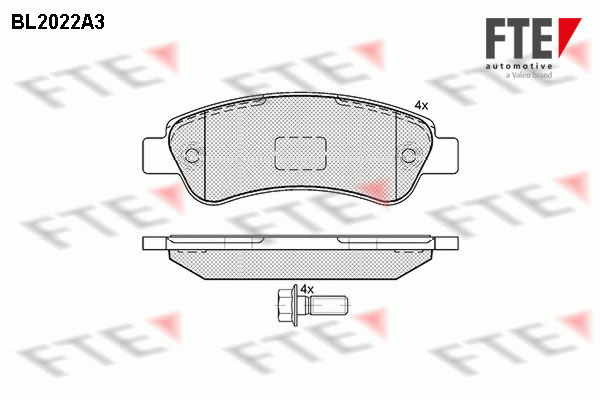 Kit de plaquettes de frein, frein à disque