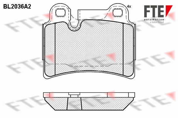 Kit de plaquettes de frein, frein à disque