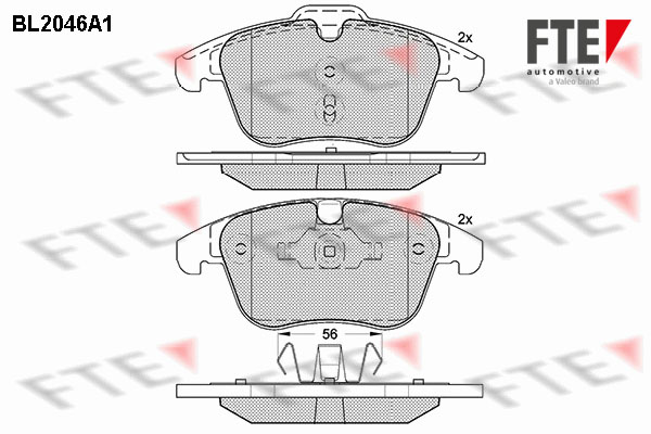 Kit de plaquettes de frein, frein à disque