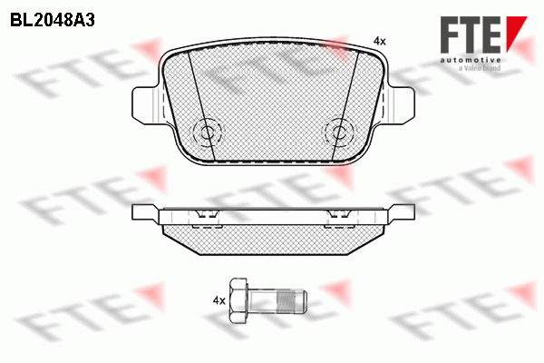 Kit de plaquettes de frein, frein à disque