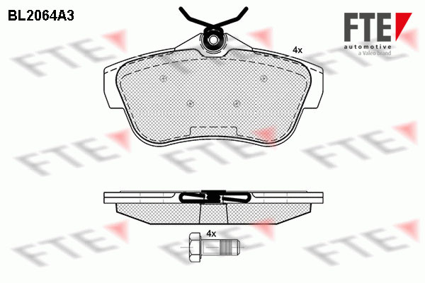 Kit de plaquettes de frein, frein à disque