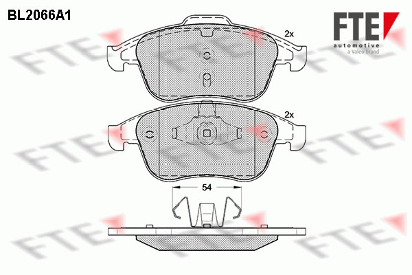 Kit de plaquettes de frein, frein à disque