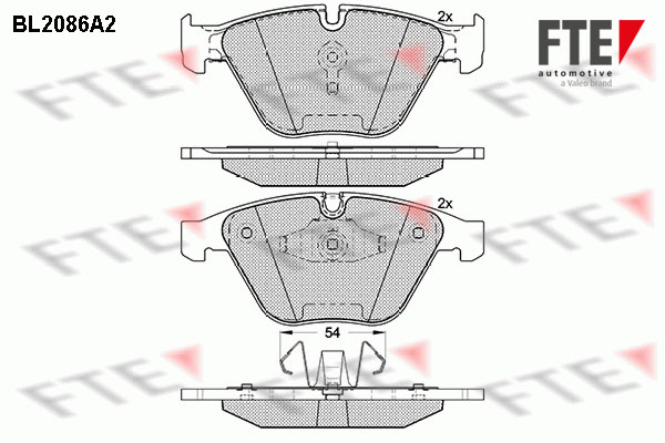 Kit de plaquettes de frein, frein à disque