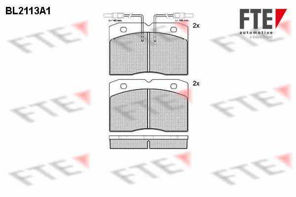 Kit de plaquettes de frein, frein à disque