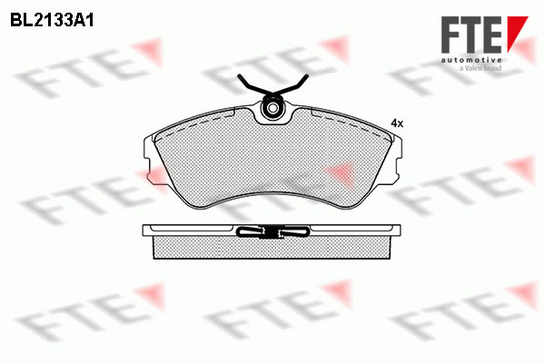 Kit de plaquettes de frein, frein à disque