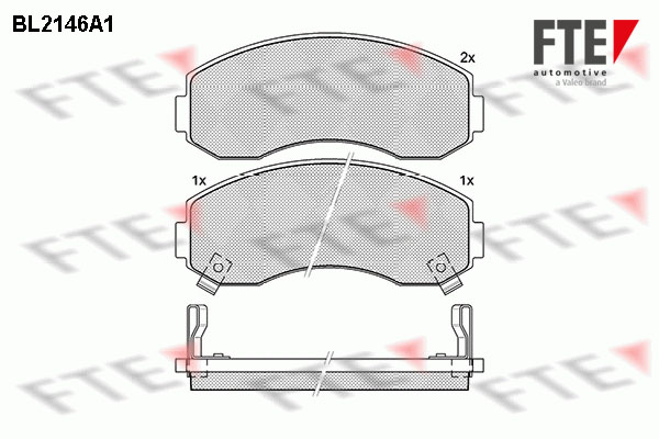 Kit de plaquettes de frein, frein à disque