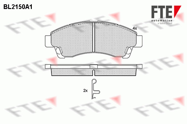 Kit de plaquettes de frein, frein à disque