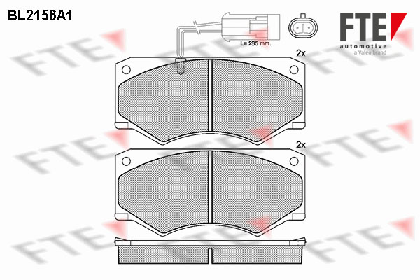 Kit de plaquettes de frein, frein à disque