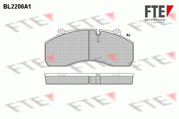 Kit de plaquettes de frein, frein à disque