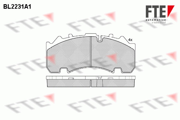 Kit de plaquettes de frein, frein à disque