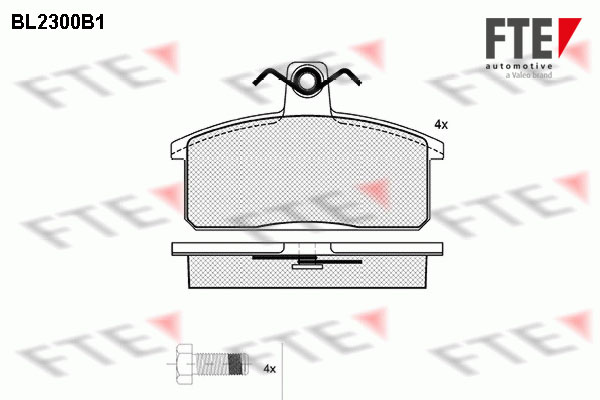 Kit de plaquettes de frein, frein à disque