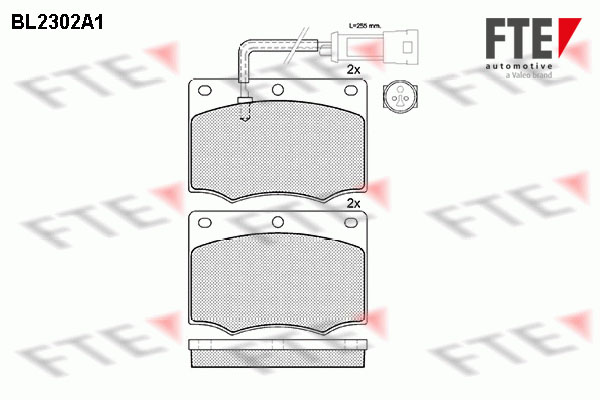 Kit de plaquettes de frein, frein à disque